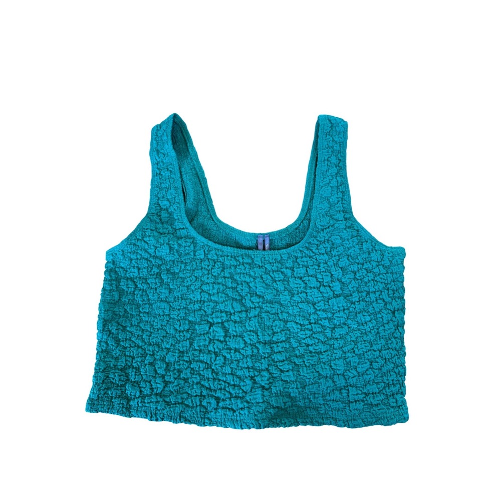 NWT Anthropologie green textured cropped tank top